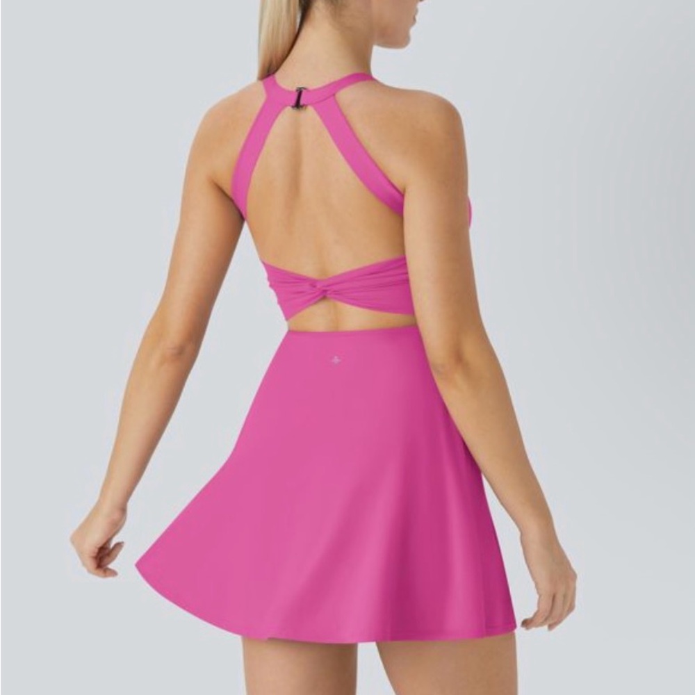 Halara *Longer Length* Easy Peezy Hot Pink Dress